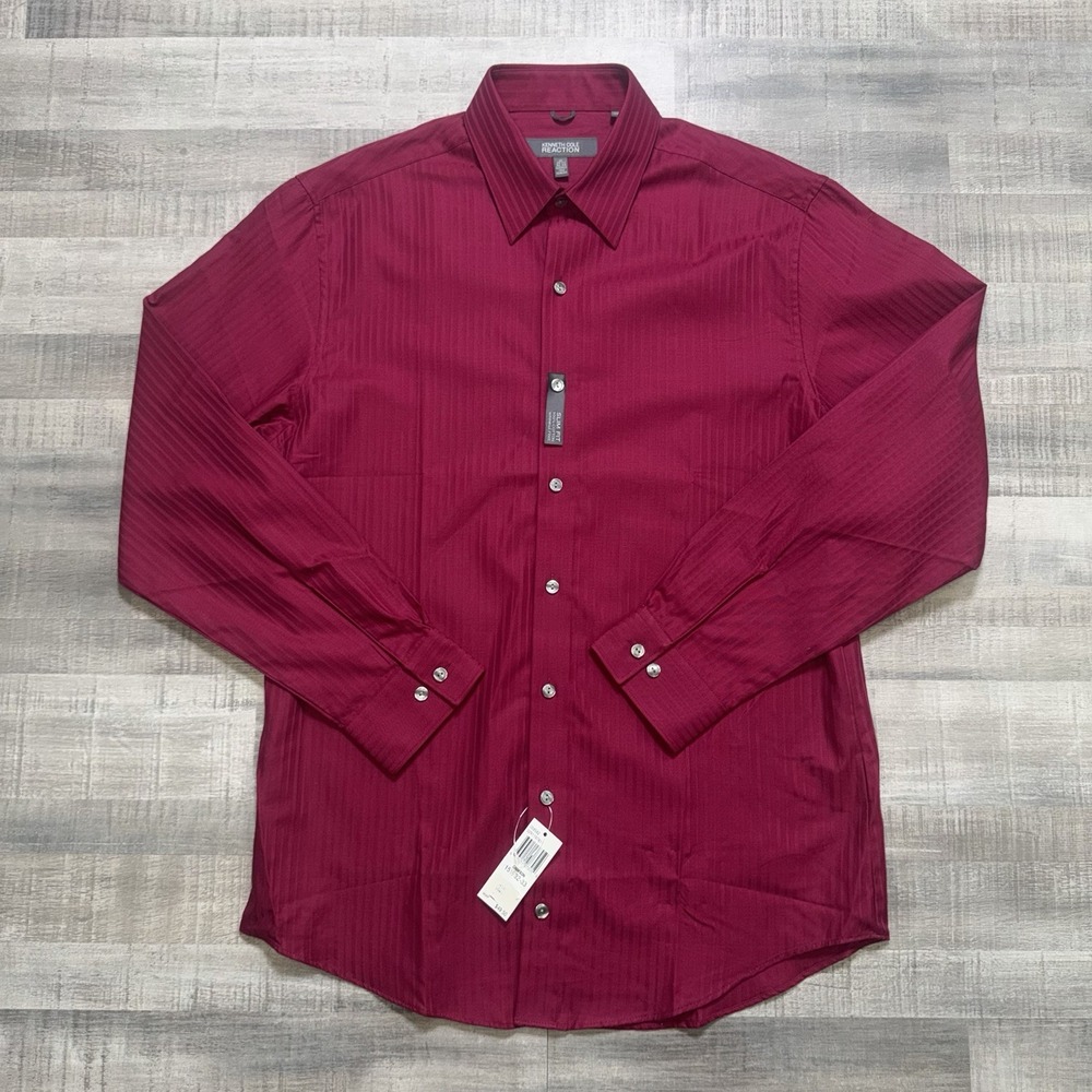 Kenneth Cole Awearness Slim Fit Men's Button Dress Shirt Size 15 1/2 32/33 NWT